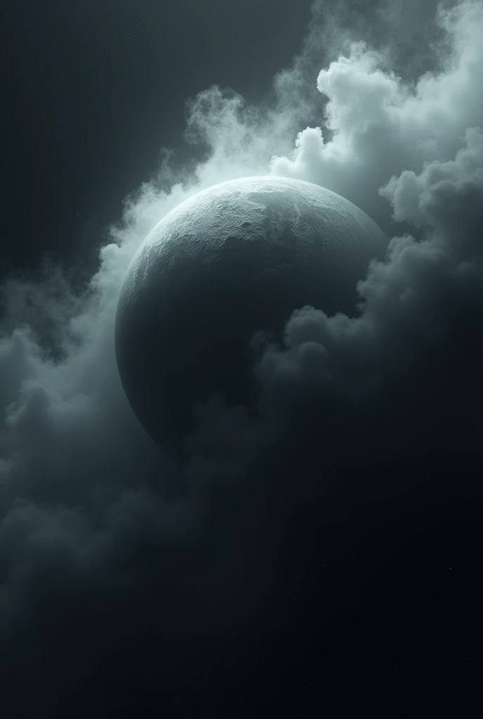 Smoke planet seen from orbit 
