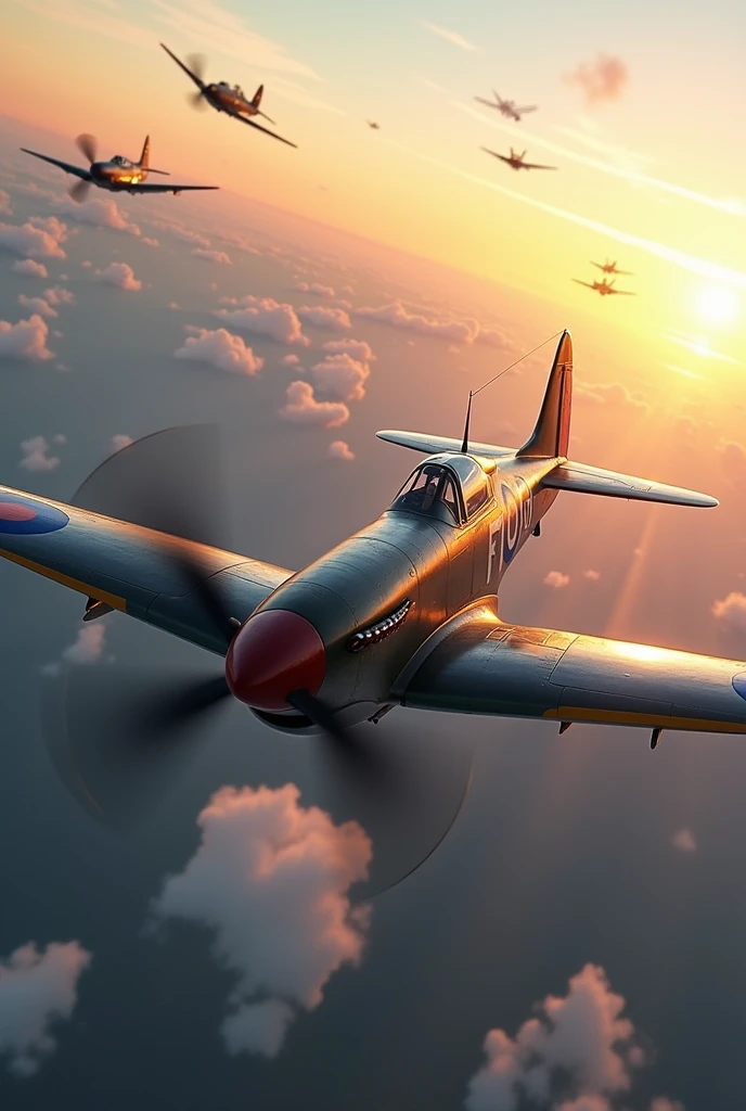 ww2, Fighter, 1 machine, spitfire, realistic,