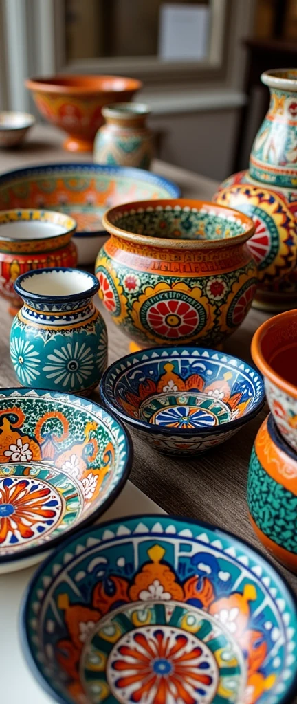 intricate colorful ceramics