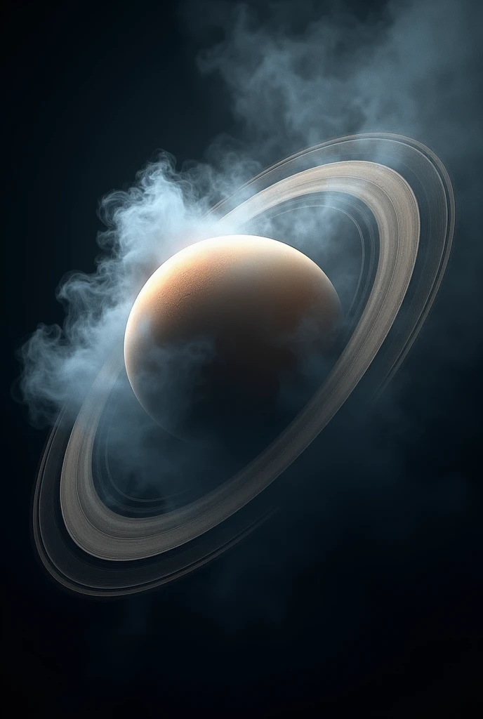 Saturn with smoke