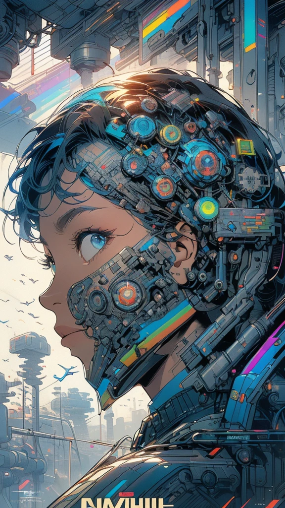 (((masterpiece, highest quality))),(((solo:1.2))),(((1girl:1.2))),32k wallpaper, very detailed, poster, vintage science fiction,(((((geometric cinematic movie poster))))), ((((bauhaus)))),(((abstract))),((((mid century modern)))),(((((portfolio))))),(((((Close-up))))),(((((bust up))))),((((more various angle)))),(((highlight))),(((complete. detailed face))),(((Extremely talented))),(((most complecated machine))),(((Overall colorfully))),((((((Absolutely simple background)))))),(((((detailed futuristic machine))))),(((Cleavage))),(((marvel super heroes))),(((rainbow color scheme))),(((Very detailed UI))),(((So many meters))),(((Perpetual Motion Machine)))