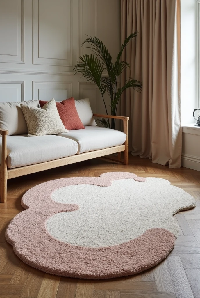 Irregular Shaped Tufted Custom Rug Handmade Area Rug Carpet for Home, Bedroom, Living wool rug

