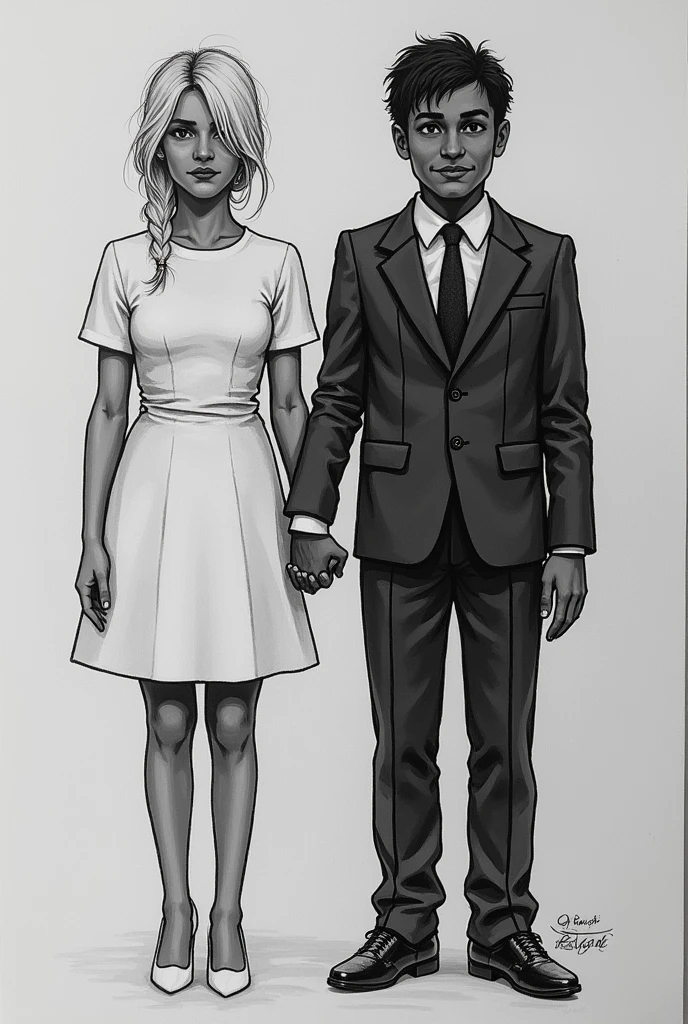 Create more black and white Gender Discrimination images
