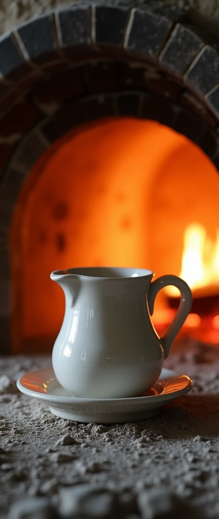 ceramic being fired in an oven
