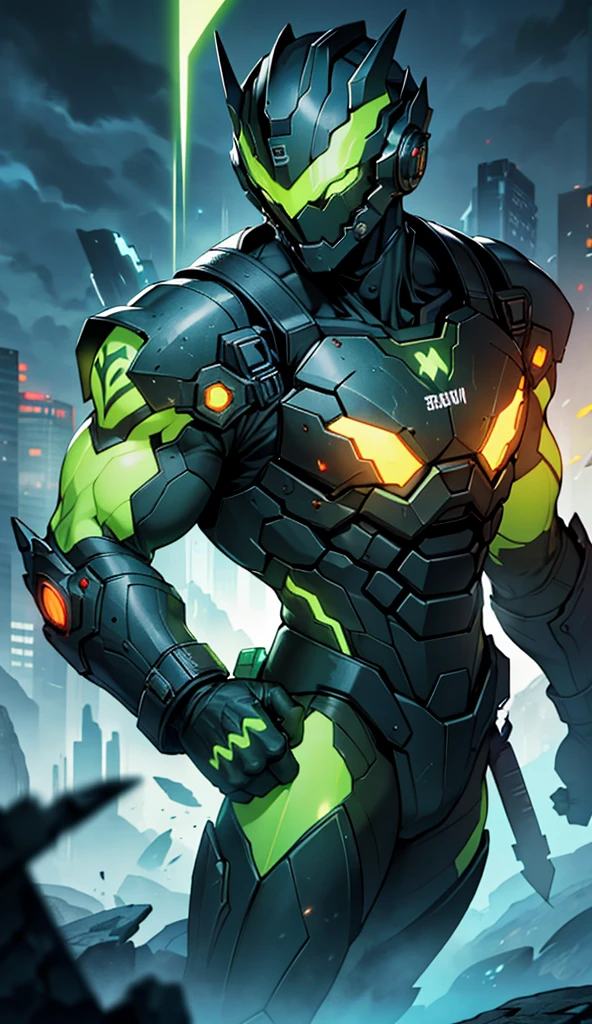a muscular mexican cyber-hero with spandex cyber-suit in spaceship