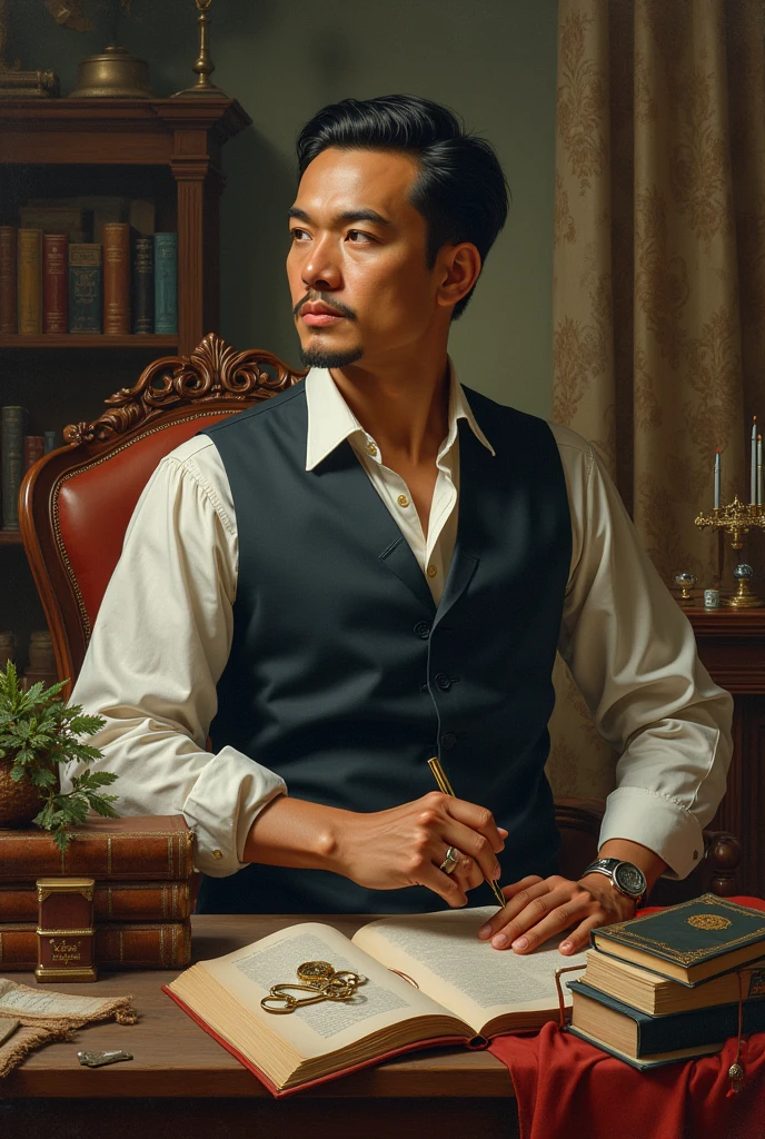 Make illustrations, posters, digital art, and other works of art that highlight Rizal's academic achievements and their importance.