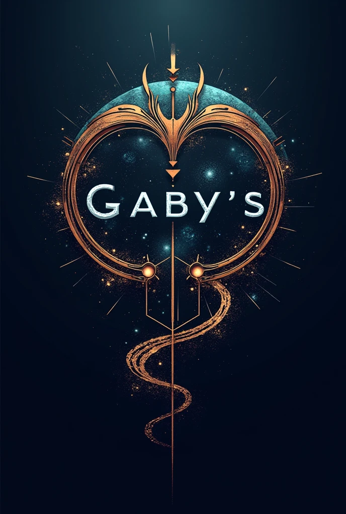 Logo exactly with the word Gaby&#39;s futuristic style mixing it with the Virgo sign in all its splendor and strength that is eye-catching 