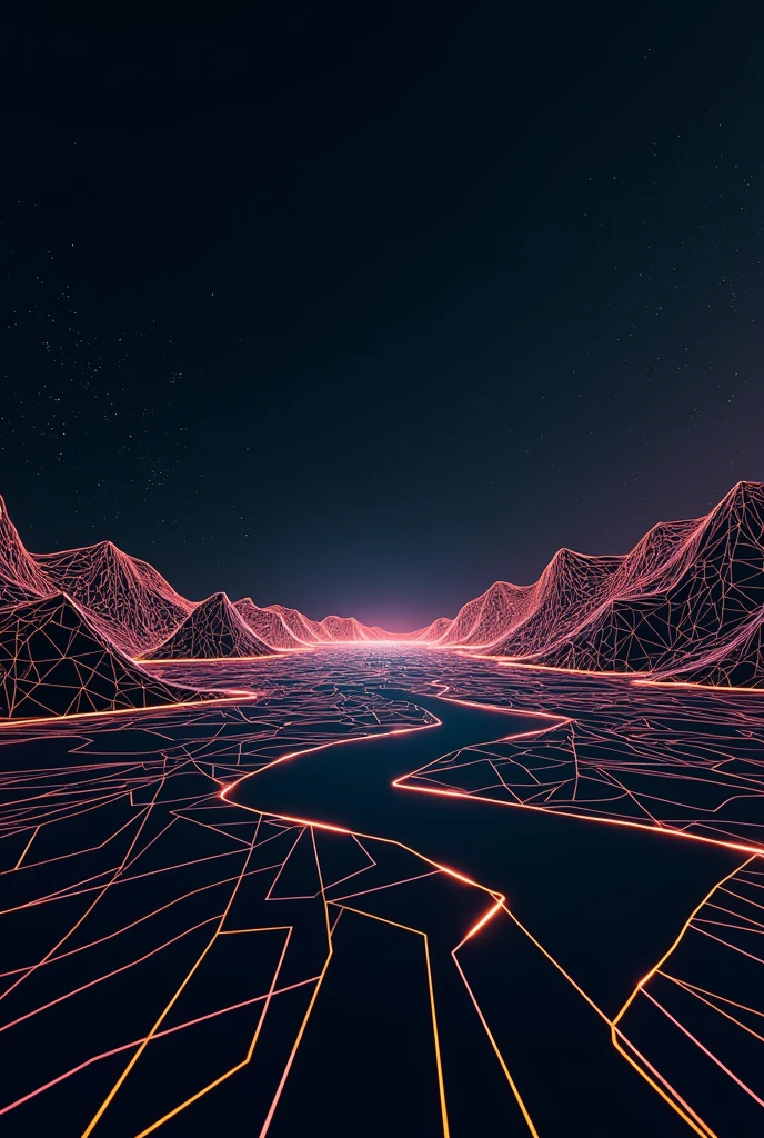 a futuristic image of freehand geometric linear strokes
