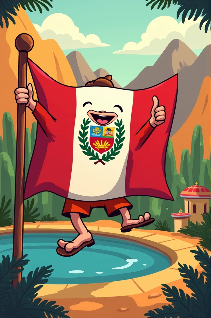 Peruvian flag cartoon