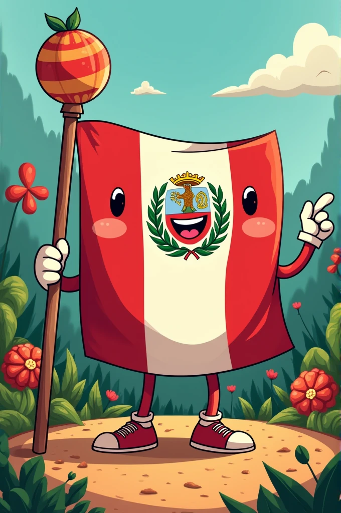 Peruvian flag cartoon 
