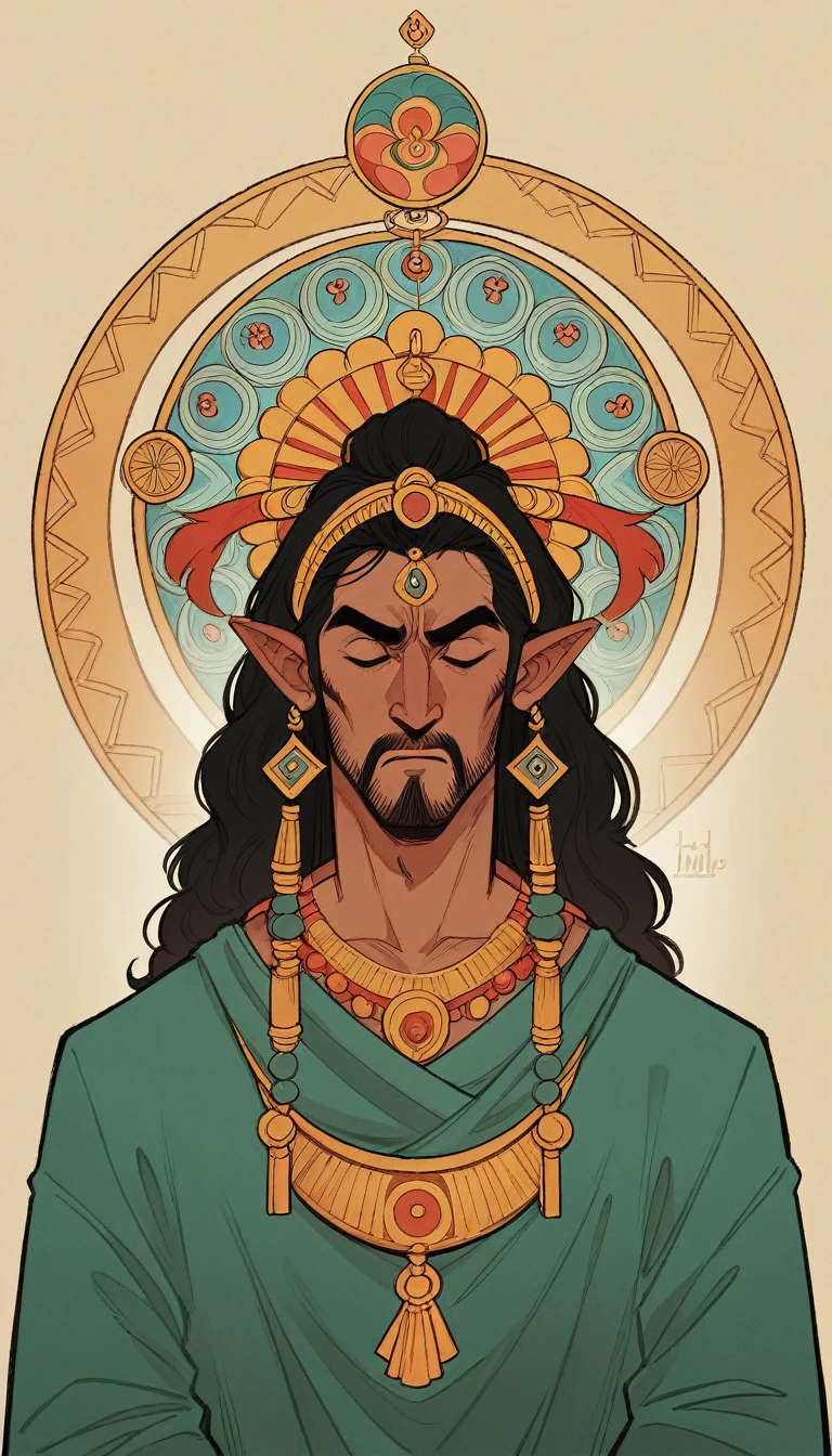 Use this to visualize the concepts of yoga and meditation mentioned in the script.hindu mandir