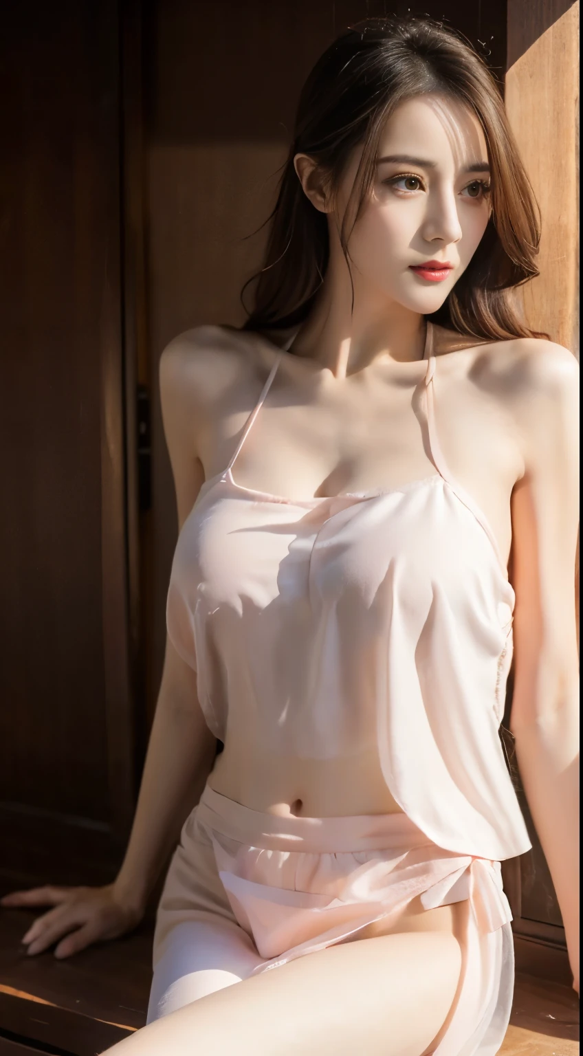 (original photo,best quality),(lifelike,照片lifelike:1.3),best quality,Very detailed,masterpiece,超Detail level,illustration,1 girl,Dominant_Body,Large Breasts,Bigger breasts,Protruding nipples,Nipple protrusion,Transparent lace,Slim waist,Tight abdomen,Sexy navel,细long双腿,Dynamic Angle,World Masters Theatre,messy_long_hair,best quality,Extremely detailed CG unified 8k wallpaper,,Astonishing,Light,lens_Flare,Dunhuang_style,Real People,Highly detailed face and skin texture, Exquisite eyes,Surrealism,超lifelike的照片,Very detailed CG unified 8k wallpaper,(masterpiece),(best quality),(Very detailed),(超lifelike的照片),(Best Character Detail:1.36),脸Dominant有Light, 灯Light,illustration, Very detailed,Detail level, high resolution, Very detailed, best quality, masterpiece