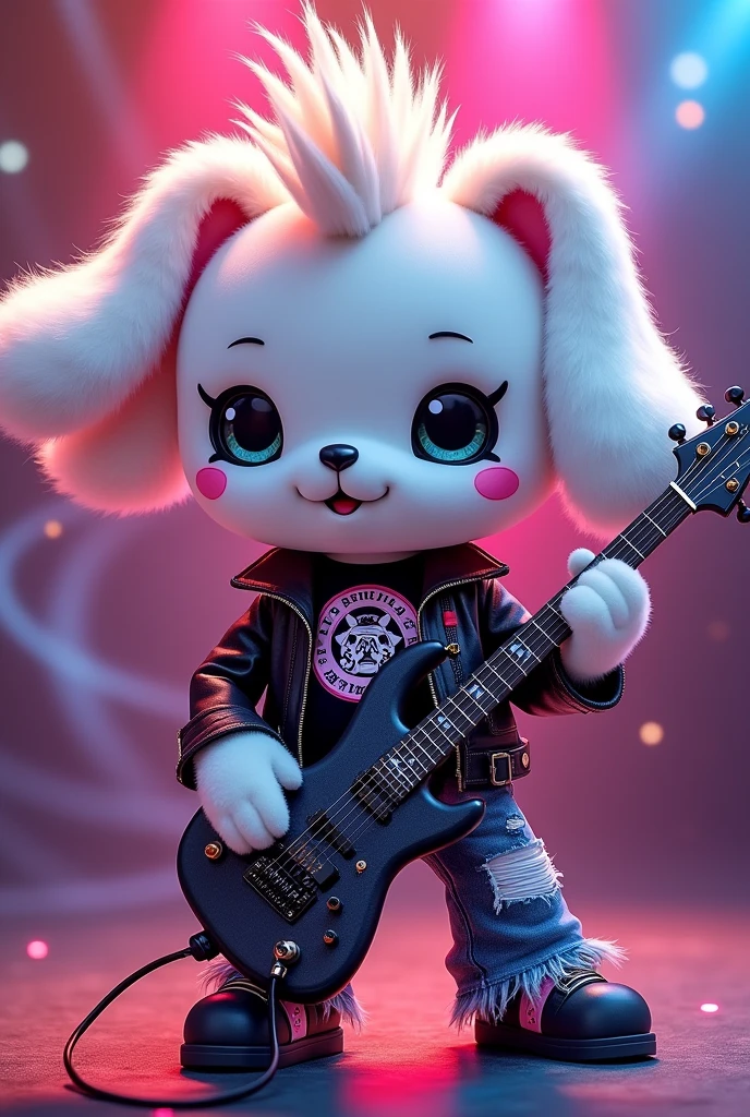 Create an image of a rocker Cinnamoroll