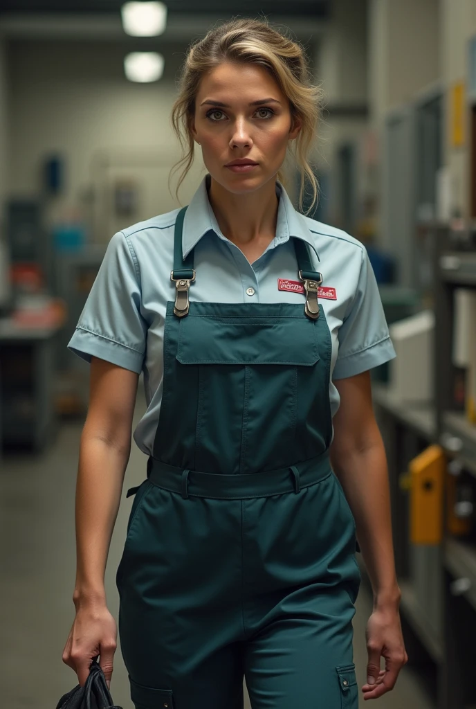 woman back in work uniform