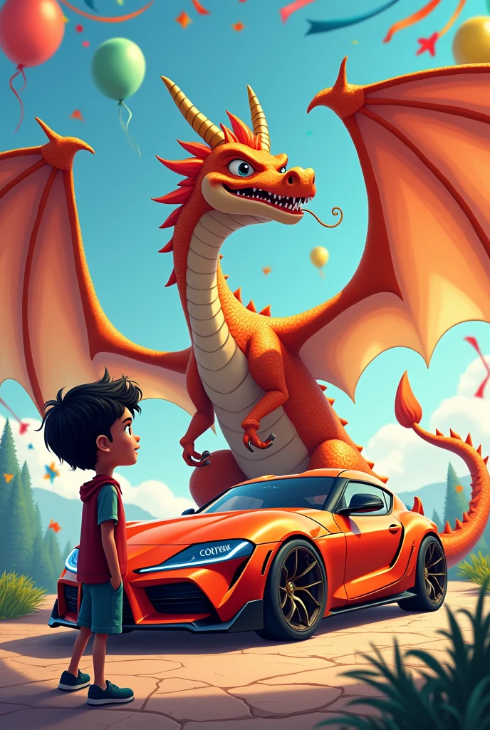 e is a boy named shravan and I want to birthday wish him he likes dragon supra car.