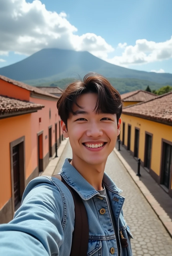 Suga takes a selfie in Antigua Guatemala