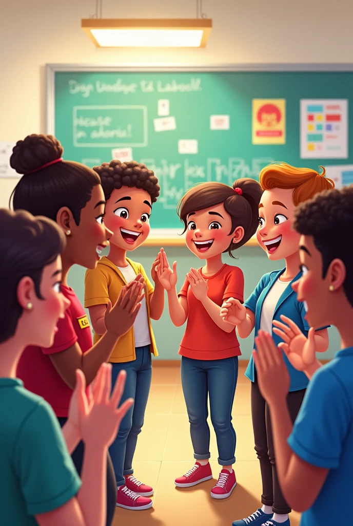 Make an artwork for a school sign language club