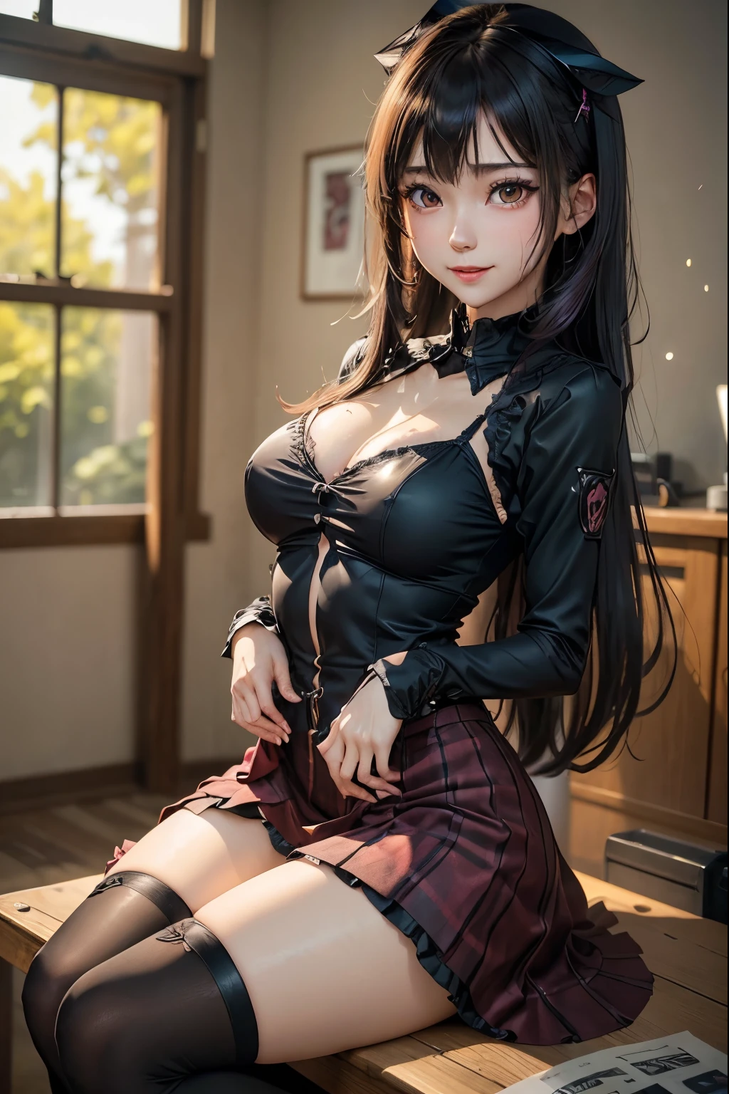 high school girlブレザー、high school girl、Red checked skirt、JK Style、Jacket、smile、garter、Knee socks、 stocking、Otherworldly beauty、Really cute、boredom、Extraordinary beauty、Dark black eyeshadow、sorrow、Good skin radiance、Long Hair Straight Hair、Dark Gothic Makeup、暗いsmile、Beautiful woman、Stained Glass Background、On the table、Highest quality、5 reference books、Sweat glistens on my chest、Sweat glistens on my face、Thigh sweat、sweating、Black frill East size Regular size、Dark pink hair、2、Sweon your thighs、Sweat a lot and become sticky。、My thighs are sticky and shiny、Sweating on thighs and chest、Small breasts、y slim、Sweating all over the body、Ah, I play the synthesizer.、sit and play an instrument、Thin legs、Two people、Lesbian couple、友達はReally cute顔をしている、My female friend has a very beautiful face.、Do lesbian play、Super strair、Extremely fair skin、Play the synthesizer、Sexy expression、Sitting in fr of a synthesizer instrument、The expression of someone who is trying to hold back from masturbating、Panting expression、ression、Working with synthesizers、Playing a keyboard instrument、Extremely small breasts、