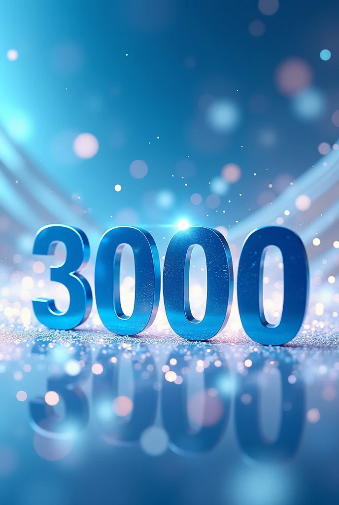 A visually striking and creative image celebrating the achievement of 3000 followers on LinkedIn. The image should feature the number '3000' prominently in a sleek, modern font, with subtle LinkedIn branding elements such as the LinkedIn logo or color scheme (blue and white). The background can be dynamic, with a digital or abstract design that conveys growth and connection, such as a network of nodes or lines connecting people. There can be celebratory elements like confetti or subtle lighting effects to add a sense of achievement.