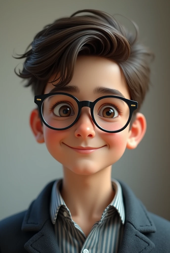 Handsome boy with glasses