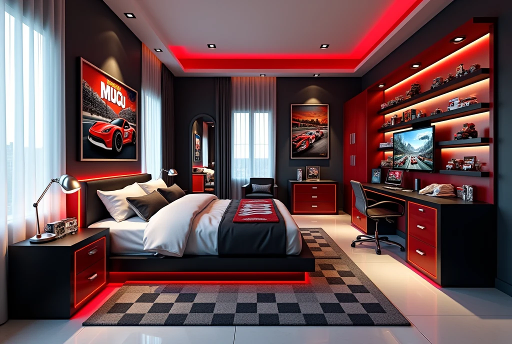 Bedroom about racing car 
