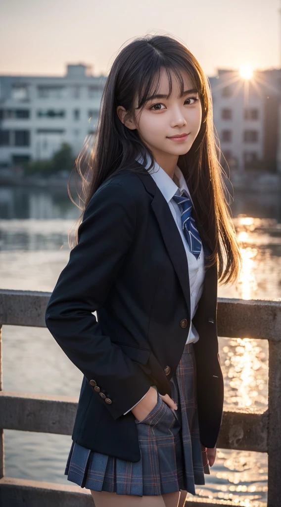 (highest quality,8K quality,masterpiece:1.3),(超High resolution,photorealistic:1.4,Live shooting),(Super detailed,caustics,detailed background),(ultra-realistic capture,Beautifully detailed skin,perfect ???????),at dusk,Sunset sky,school building,schoolyard,,cute,single eyelid,black long hair,School Blazer Uniform,Looking at the camera,A sloppy smile,bust up shot,Natural light、Ulchan-6500-v1.1, (RAW photo:1.2), (realistic:1.4), beautiful detailed girl, very detailed eyes and face, beautiful and fine eyes, That&#39;s ridiculous, incredibly That&#39;s ridiculous, huge file size, Super detailed, High resolution, very detailed, highest quality, masterpiece, Kemomimi, ((Japanese girls&#39; high school uniform)), figure, very detailed, cg, unified, 8k wallpaper, wonderful, small details, masterpiece, highest quality, very detailed cg uniform 8k wallpaper, light shines on your face, cinematic lighting, 1 girl, , ((No panties)), ((dynamic pose))), (camel toe), (half), (pantyhose), (sit with your knees bent))