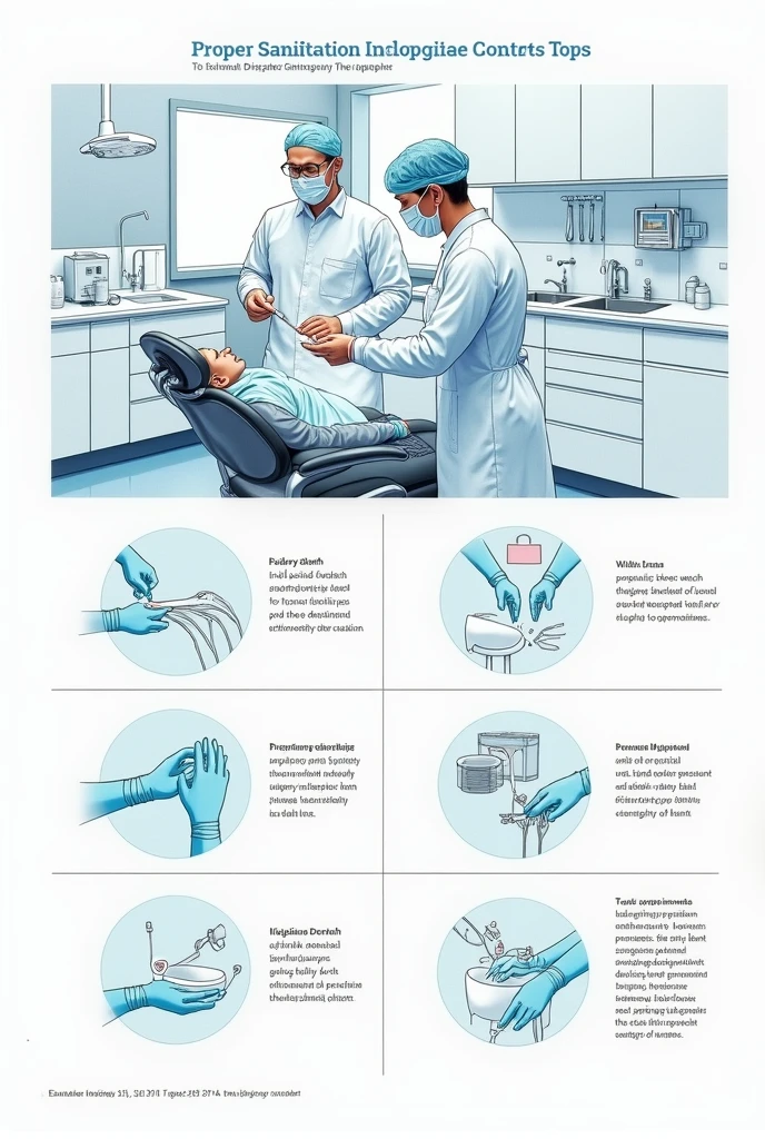 Sanitation in dentistry drawing