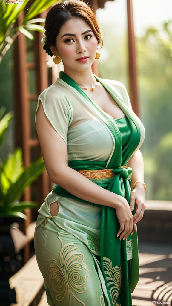 sfw, (8k), (best quality), (masterpiece:1.75), (realistic), (photorealistic:1.75), highly detailed, milf, (giant tits),quality,8K, very high resolution: 1.2), ( Beautiful Asian girl), (Big breasts: 1.5), (sexy body: 1.5), ((big breasts:1.5), (big hips:1.5), (Erotic and Vulgar Outfit: 1.75), ((Transparent Cloth: 1.5)), masterpiece, best quality, 1 woman , high resolution, beautiful girl, yamatowanpi, big, cleavage,perfect pink eyes, fantastic face, Asian, beautiful look, ((natural lips, bright eyes, thick pussy hair, thighs open, curve heir)), (big necklace, big earrings, mathapatti, maangtikka), jhumar, bindi), ((beautiful details very big breast )), (Straight round and ultra huge clevage, breasts sagging like papayas), A glorious gorgeous, glorious gorgeous face, pretty face, bright eyes, "(green Balinese Kebaya: 1.5)" , updo elegant hair, blurred gray tones background, ultra focus, face ilumined, face detailed, 8k resolution, painted, dry brush, brush strokes, razumov style and garmash style, by Tokaito, ((Full Open )),looking at camera, sexy lift, red face,((big breasts:1.5) (super breasts (S-CUP)))