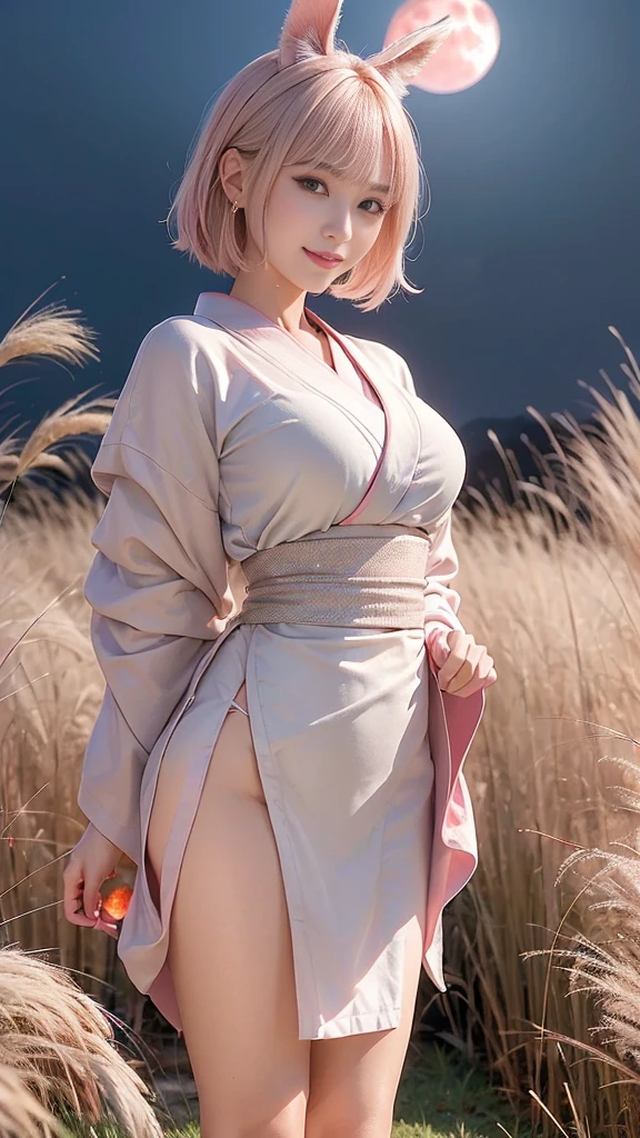 dynamic pose,solo,1girl,russian,pale skin,pink hair,delicate face,heterochromia eyes,freckles,(black modern linen kimono:1.3),small waist,(wide thigh gap:1.3,wide thighs:1.3),white background,(best quality:1.2,ultra-detailed,realistic:1.37),portrait,soft colors,polished lighting