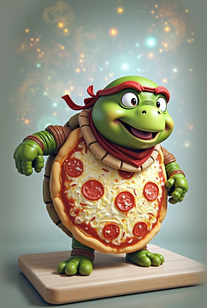 There is a pizza shaped like a turtle on a cutting board., ninja turtle eating pizza, Cute Pizza Monster, an anthropomorphic turtle, animal shaped bread, pizza!, michael angelo inspired, as an anthropomorphic turtle, pizza, anthropomorphic turtle, food art, inspired by Michelangelo, Mitch McConnell as a turtle, pizza cosmos, mmmmm