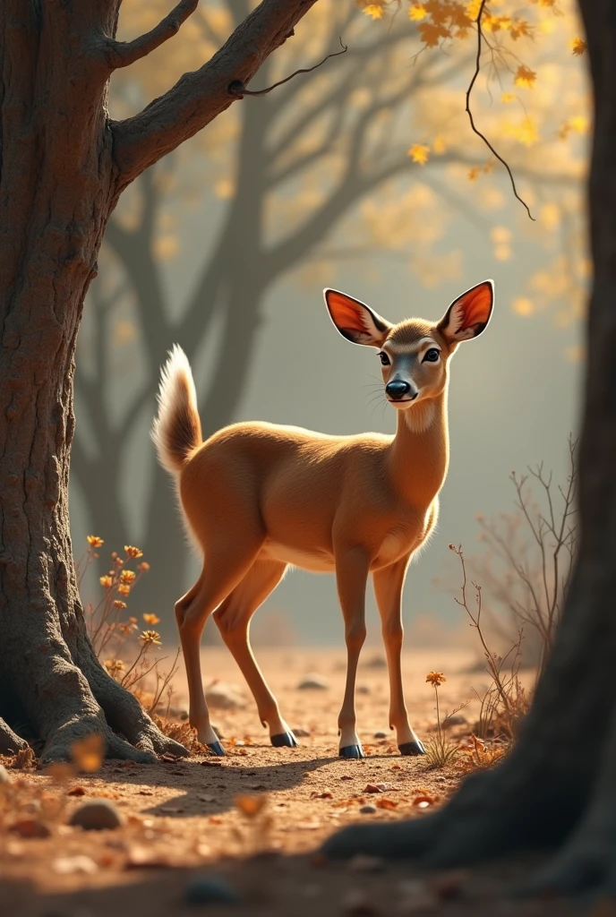 White-tailed deer in dry forest