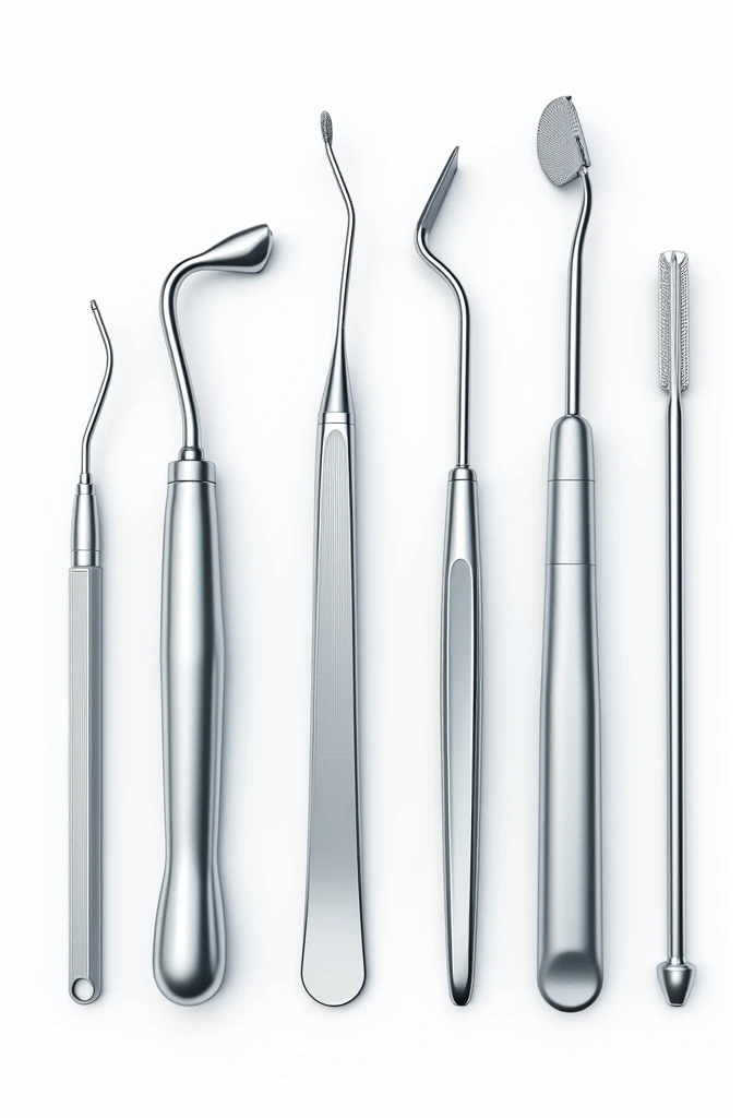 Drawing of cleaning dental instruments