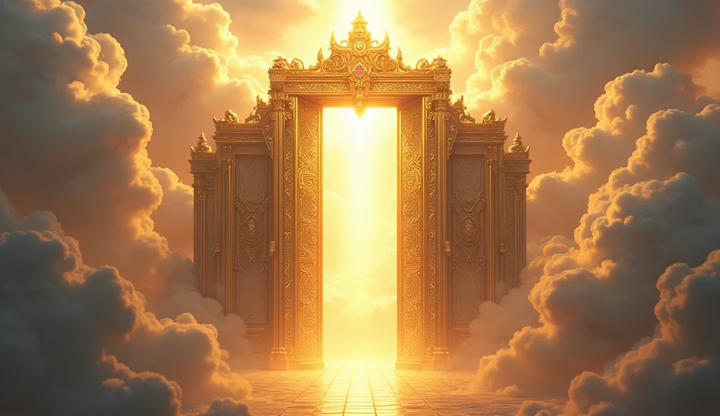 (Photorealism:1.2), the gate of heaven