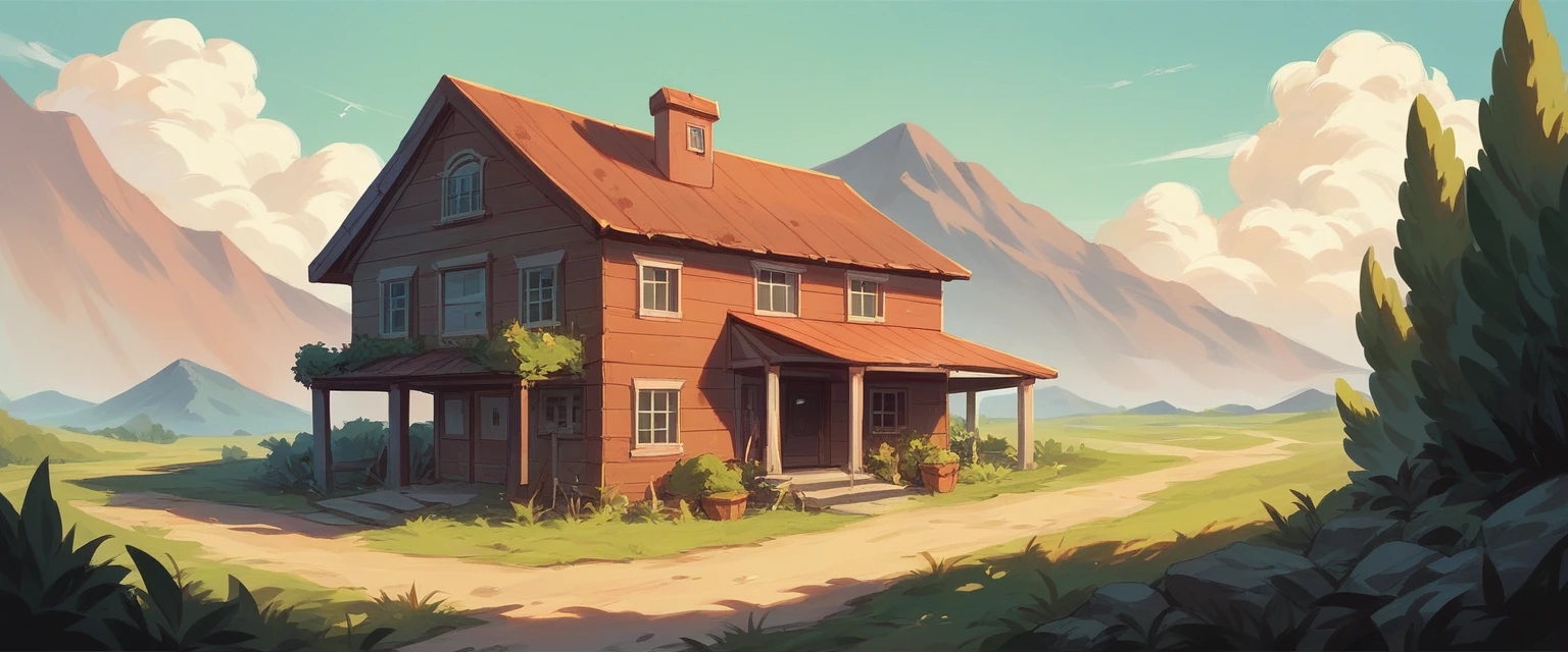 landscape photography of house in the countryside