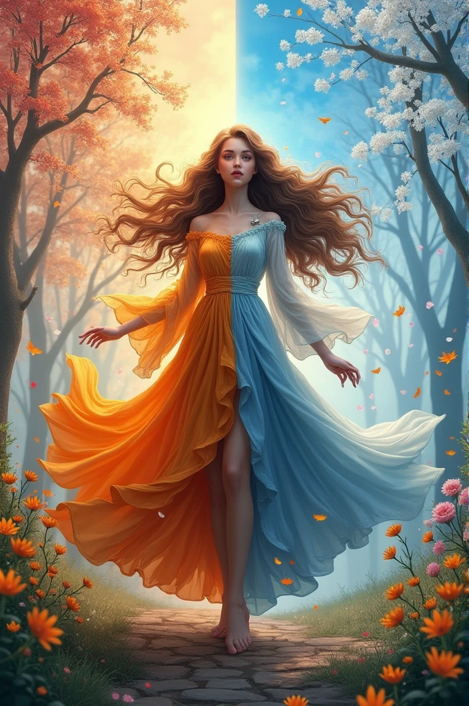 Create images of personified seasons