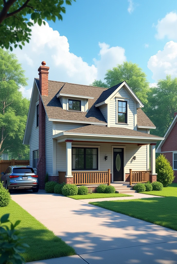 A house with 1 garage 1 car and 1motorcyle
come with a living room 3 bedroom 1 toilet and bathroom and kitchen