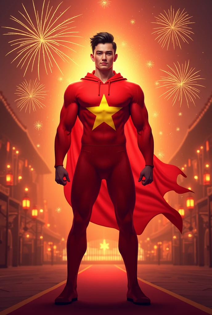 Create me an avatar about the Vietnamese flag theme on 2nd/9