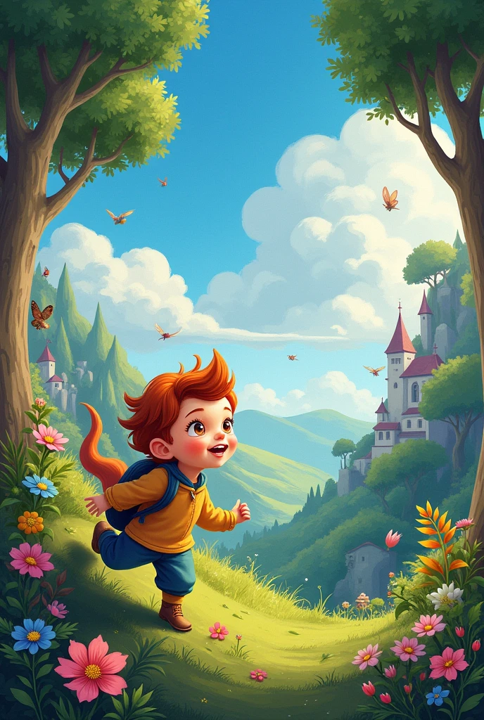 Create a creative and beautiful cover for an English children&#39;s book 