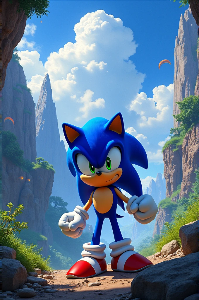 Create an image of a Sonic 3 cover 
