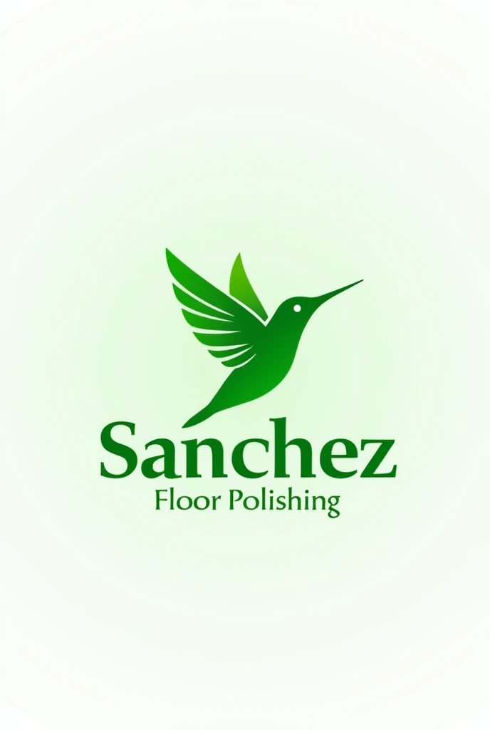 a logo for a company that has a green hummingbird and that says below: Sanchez Floor Polishing