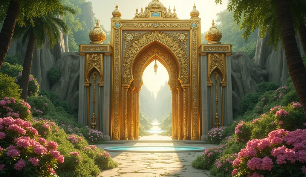 (Photorealism:1.2), gate of Islamic paradise