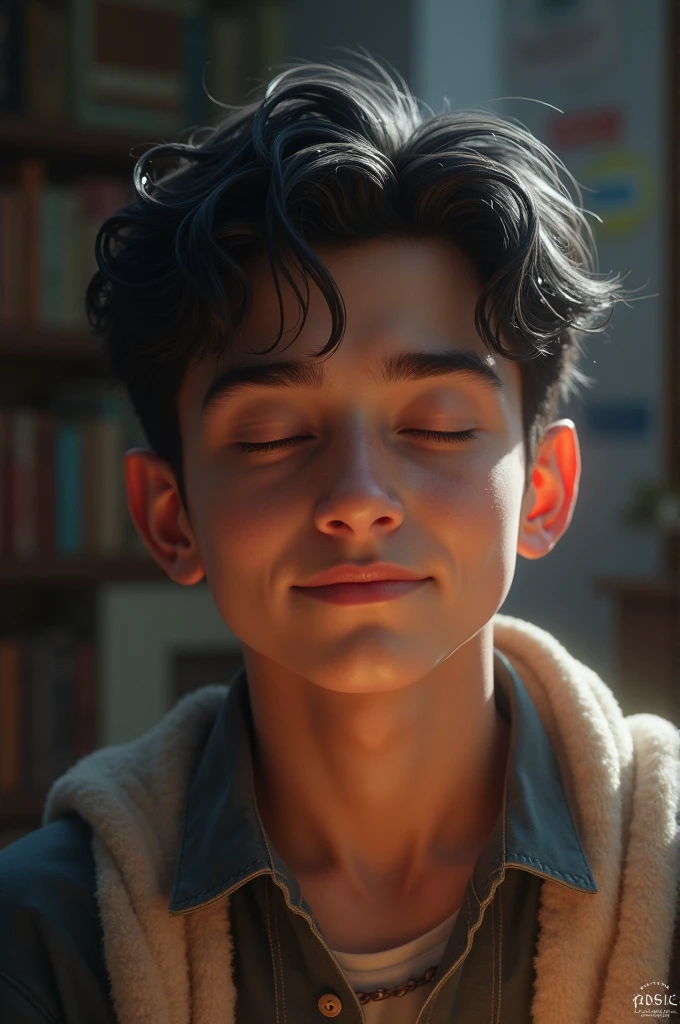 Juan closes his eyes, take a deep breath, and decides to open the door
"Effort and reward". The imp vanishes in a cloud of smoke. Juan sits down to study, and although he looks concentrated, There is a small smile of satisfaction on his face.