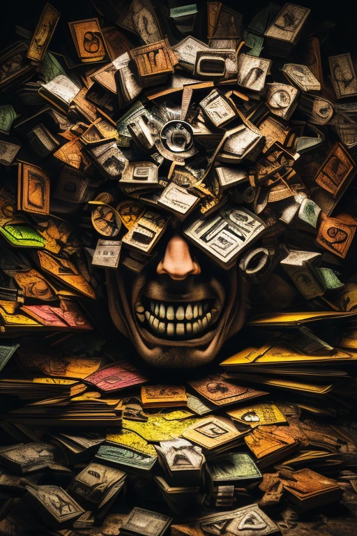 mental halusination, crazy high halusination, random draw, horror cover, book cover, mental disorder, drug user vision, mental high, (8k, RAW photo, best quality, masterpiece:1.2), (realistic, photo-realistic:1.37),