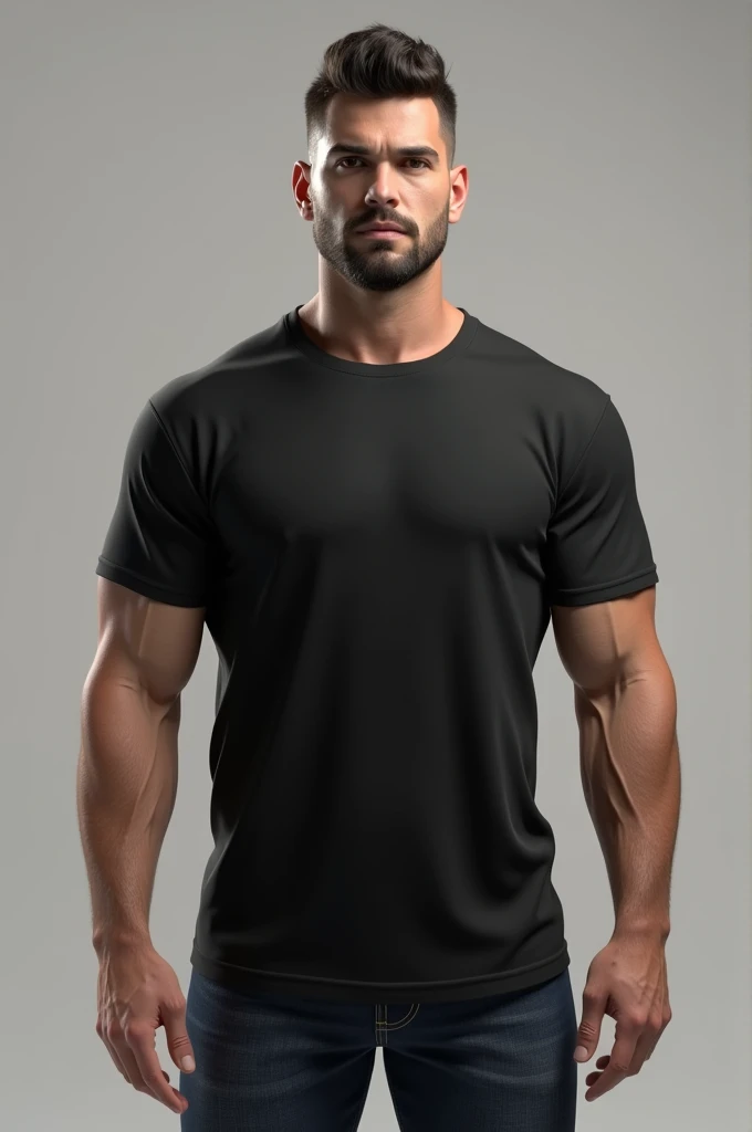 Man with black t shirt 3D model 