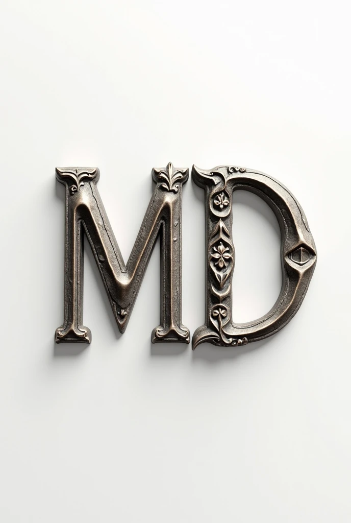 Generate a logo for me with the initials MD in high quality, something detailed in 4k