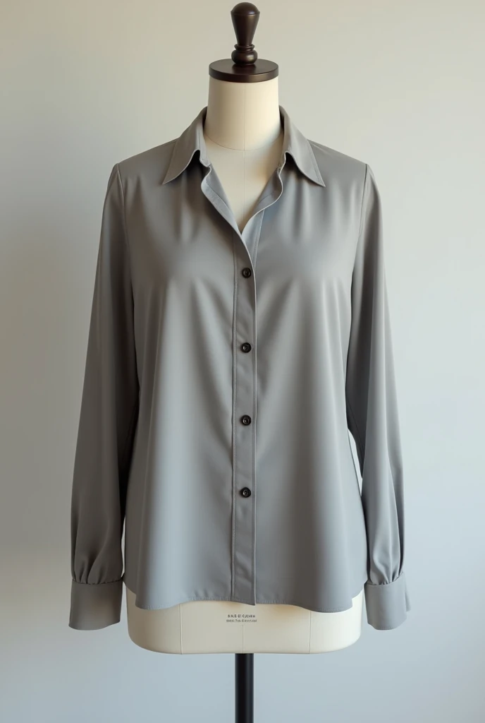 Image of a gray, plain blouse
