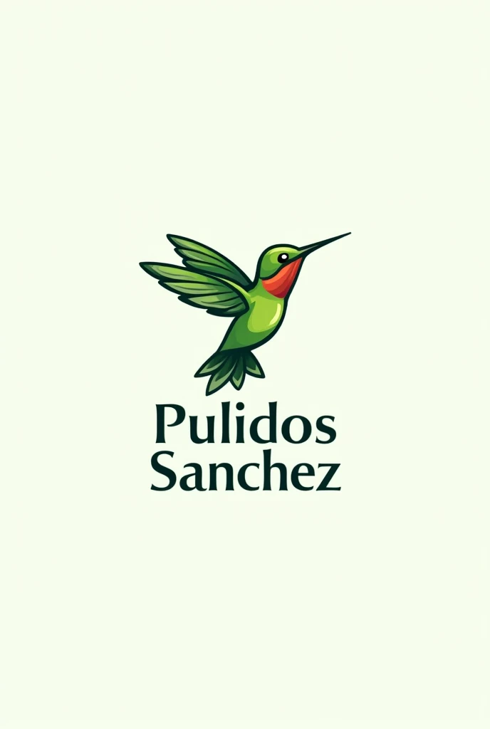 A logo that has a green hummingbird and says Pulidos Sanchez