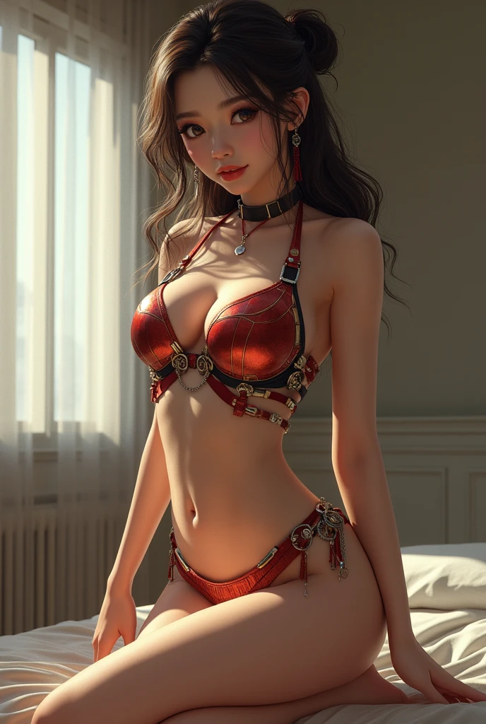 Korean Iron Man 2-piece hot pants set-bikini armor reveals thighs__body parts__breast,Sexy bellybreast,Sexy belly,underwear,,Bare bellybreast, Round buttocks, Toned abdomen2件套熱褲-比基尼腹部是打开的,Showing belly,Sexy abs,Bare belly,Bare female breasts,Cleavage,Naked Room, Round buttocks, Toned abdomen, Round eyes, double eyelids, moist lips, Exposed slender thighs,美麗的大breast,Small hips,pose dynamic,Posture nudity,Small hips,裸露美麗的大breast裸露pose dynamic姿勢,Iron man's armor,