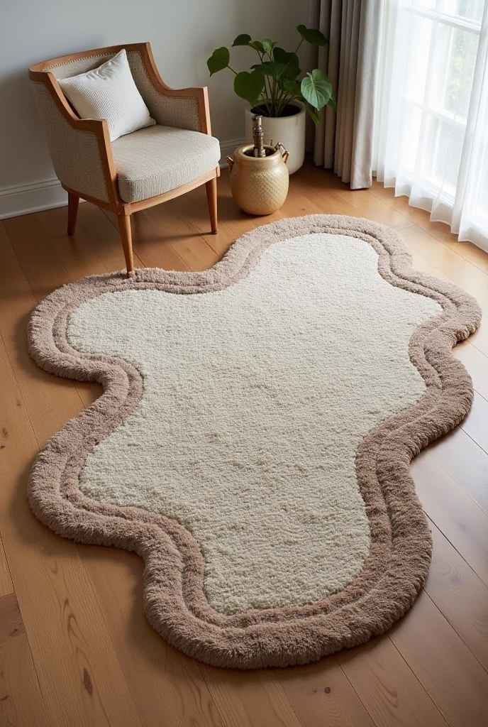 Irregular Shaped Tufted Custom Rug Handmade Area Rug Carpet for Home, Bedroom, Living Room, Kids Room, For Gifting 3x3 4x4 5x5 6x6