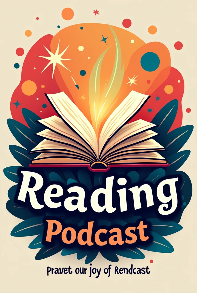You can create a logo for a podcast about reading that is creative and colorful